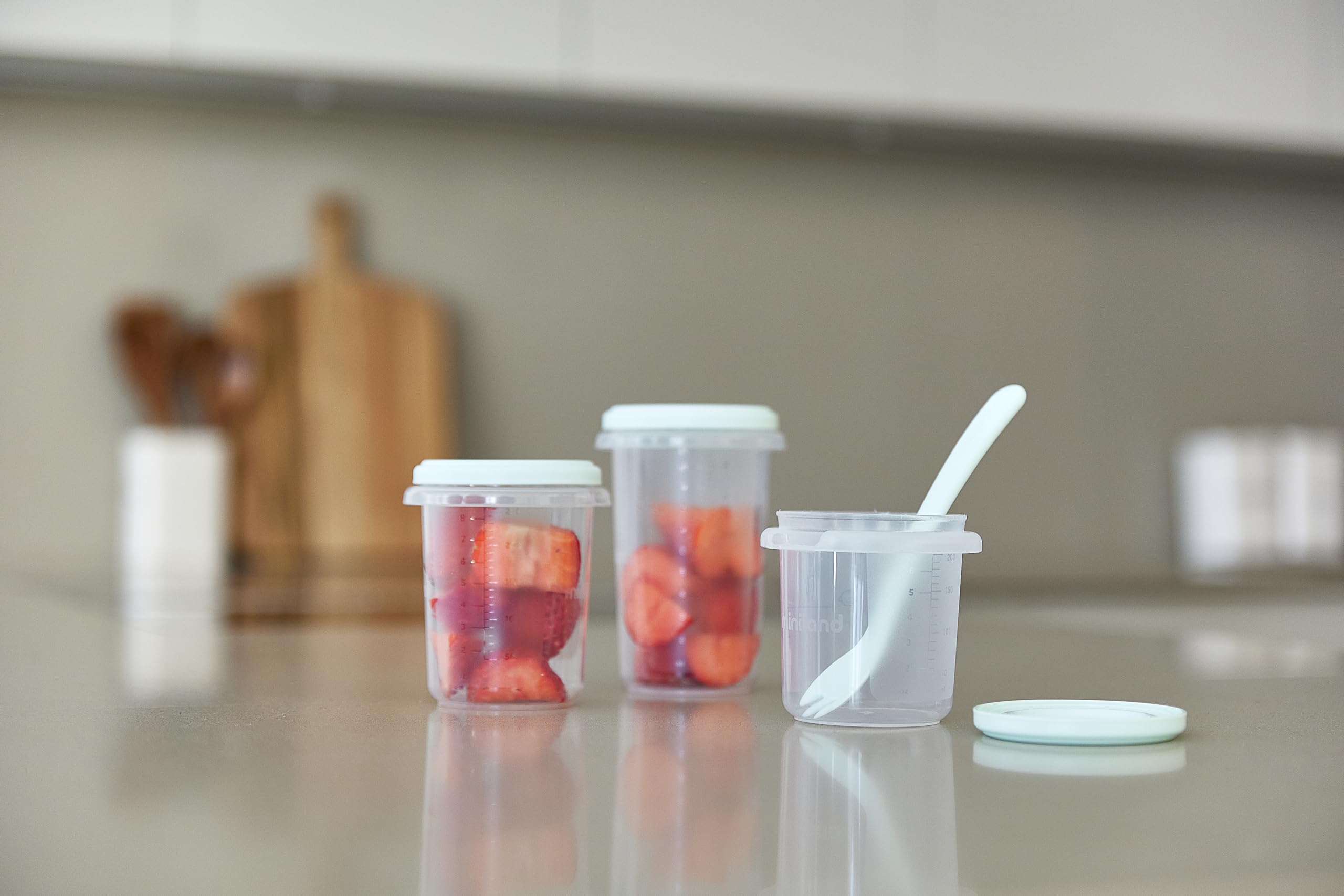 Set 4 Barattoli Ermetici Graduati 200ml Miniland - Ideali Per Latte Materno E Alimenti - Foto 9