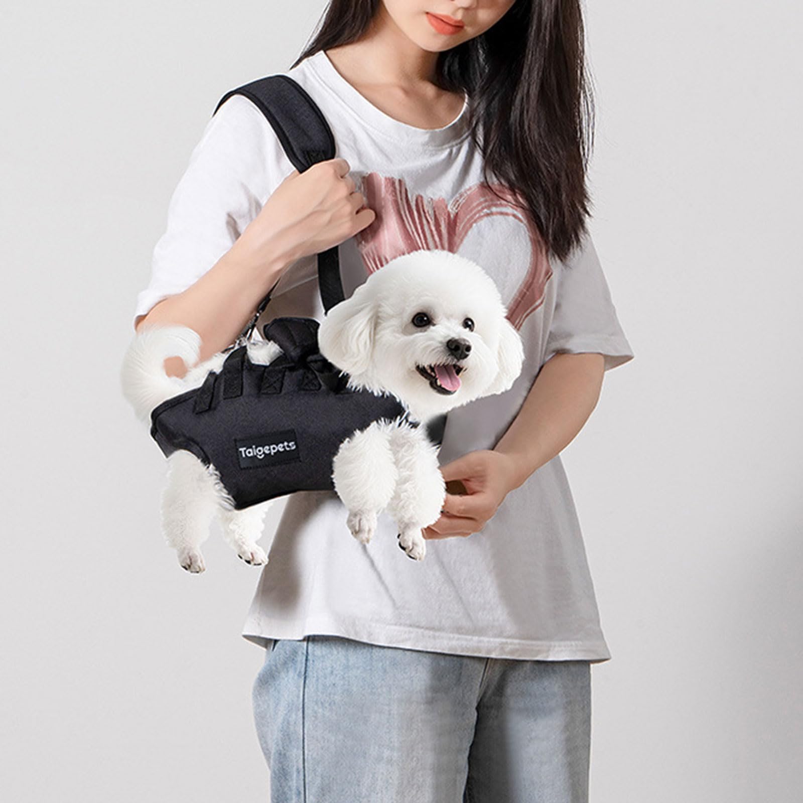 XAGMODSHN Transportador convertible para mascotas, perros, gatos, correa de hombro ajustable, bolsa de mano, bolsa de mano, uso diario