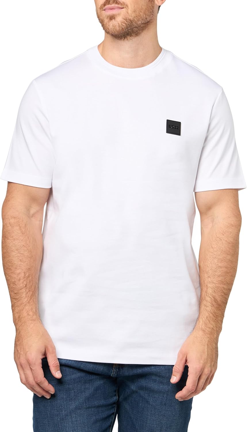 BOSS Mens Big Logo Chain Cotton T-Shirt