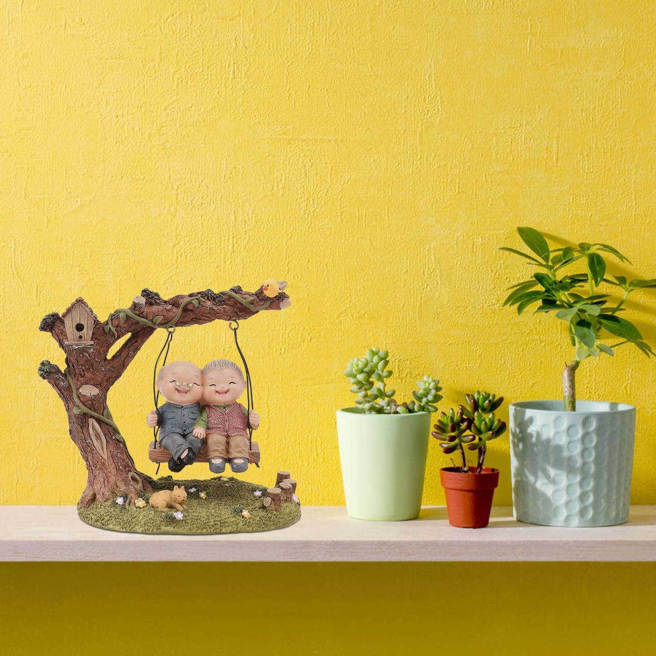 Cabilock 1 Figura Decorativa de Pareja de Novios de Resina para jardín, decoración de Mesa o Mesa