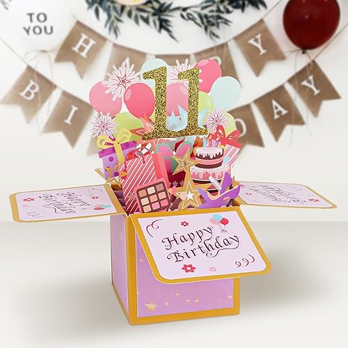 Vista 94 de CIEHER Tarjeta desplegable de cumpleaños número 17 para niñas, tarjeta de felicitación 3D de feliz cumpleaños de 17 años, regalos únicos