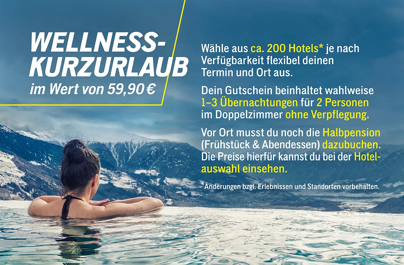 JOCHEN SCHWEIZER Geschenkgutschein Wellness Kurzurlaub für 2 (3 Nächte)