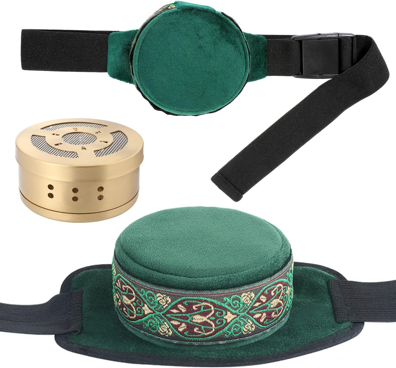 Barelove Copper Moxa Box, Purifier Copper Tank Moxibustion Treatment Tool Portable Therapy Bag, Great for Waist Neck Knee Shoulder Back, 艾灸盒 艾灸包 艾灸 (Not Include Moxa)
