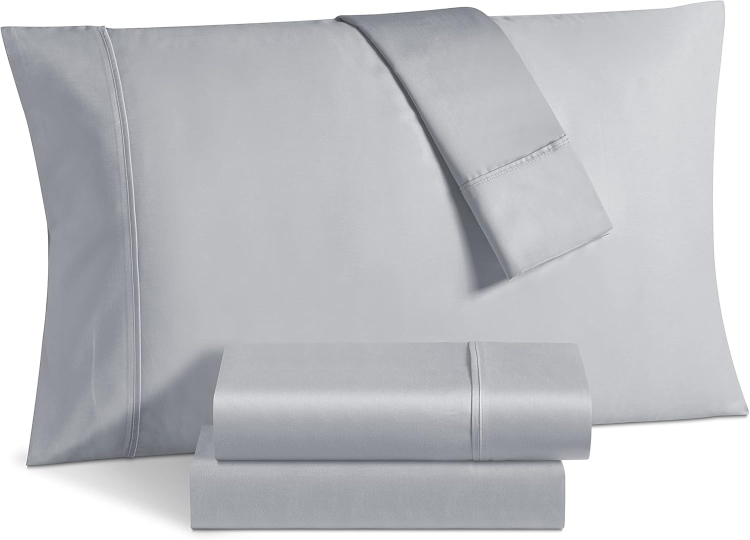 WellBeing Silvadur 1000-Thread-Count CVC 6-Piece Sheet Set, California King, Solid, Ivory