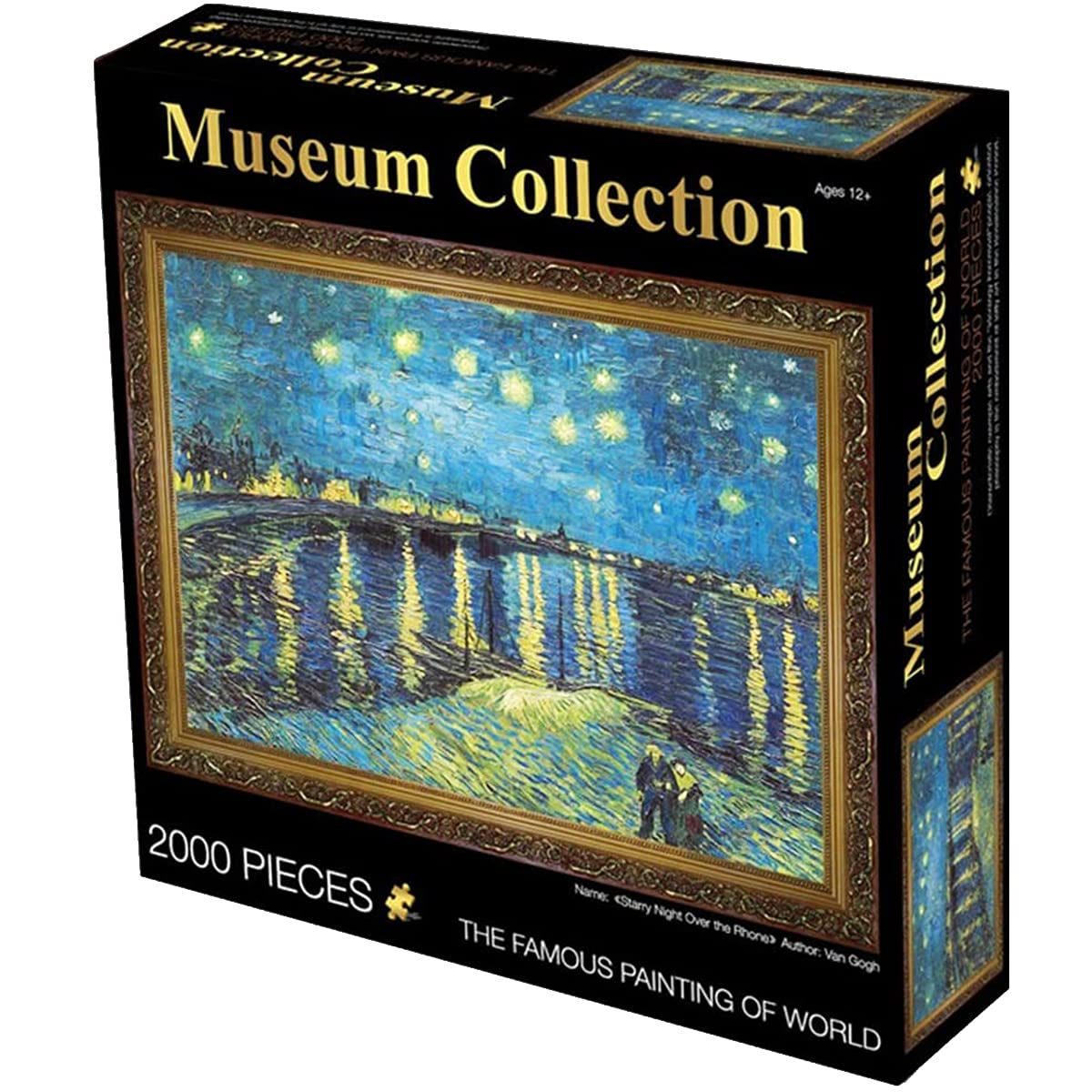 CHengQiSM Van Gogh Puzzle 2000 Teile – 'Peach Tree In Blossom', Fertig 100x70 Cm, Mit Poster