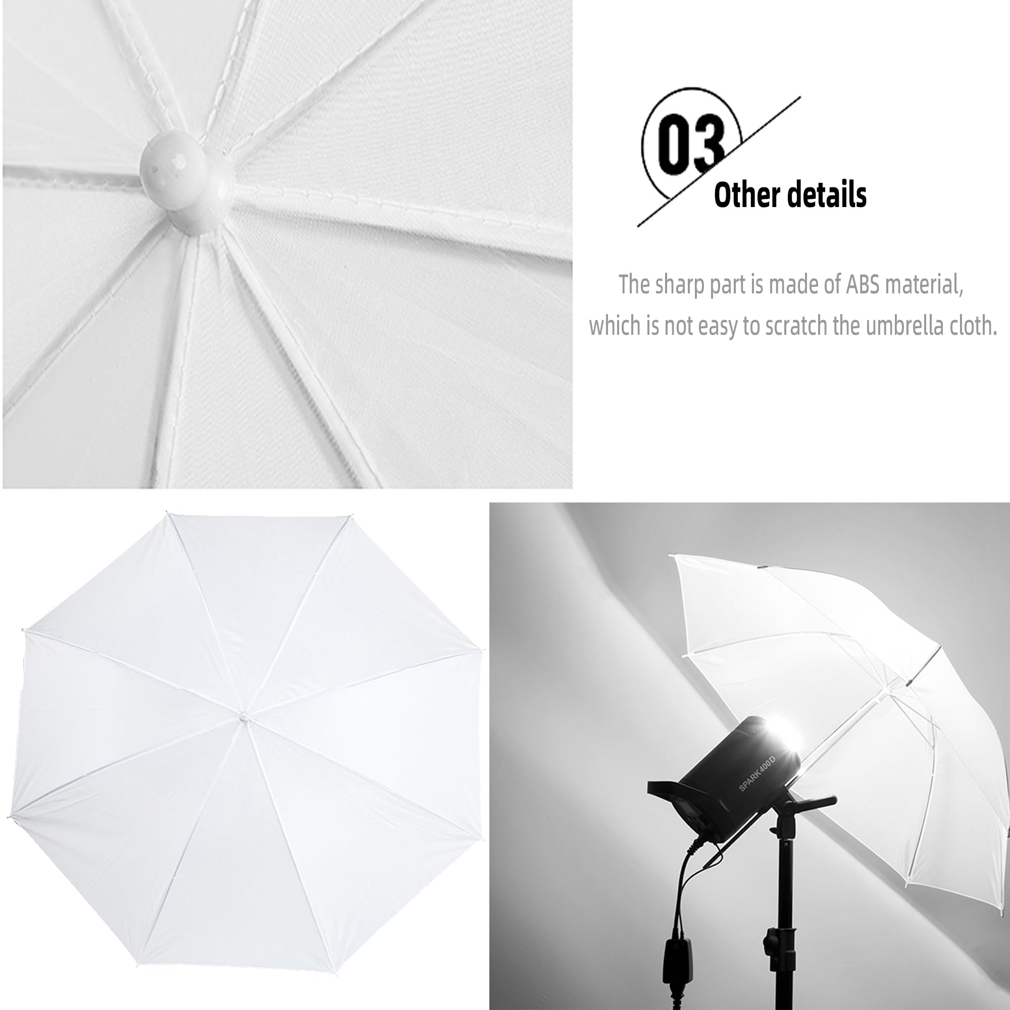 Godox UB008 109 cm Photographie Studio Flash Parapluie Blanc Translucide Souple pour Photographie Studio Vidéo et Lumière Douce Délicate Subtile