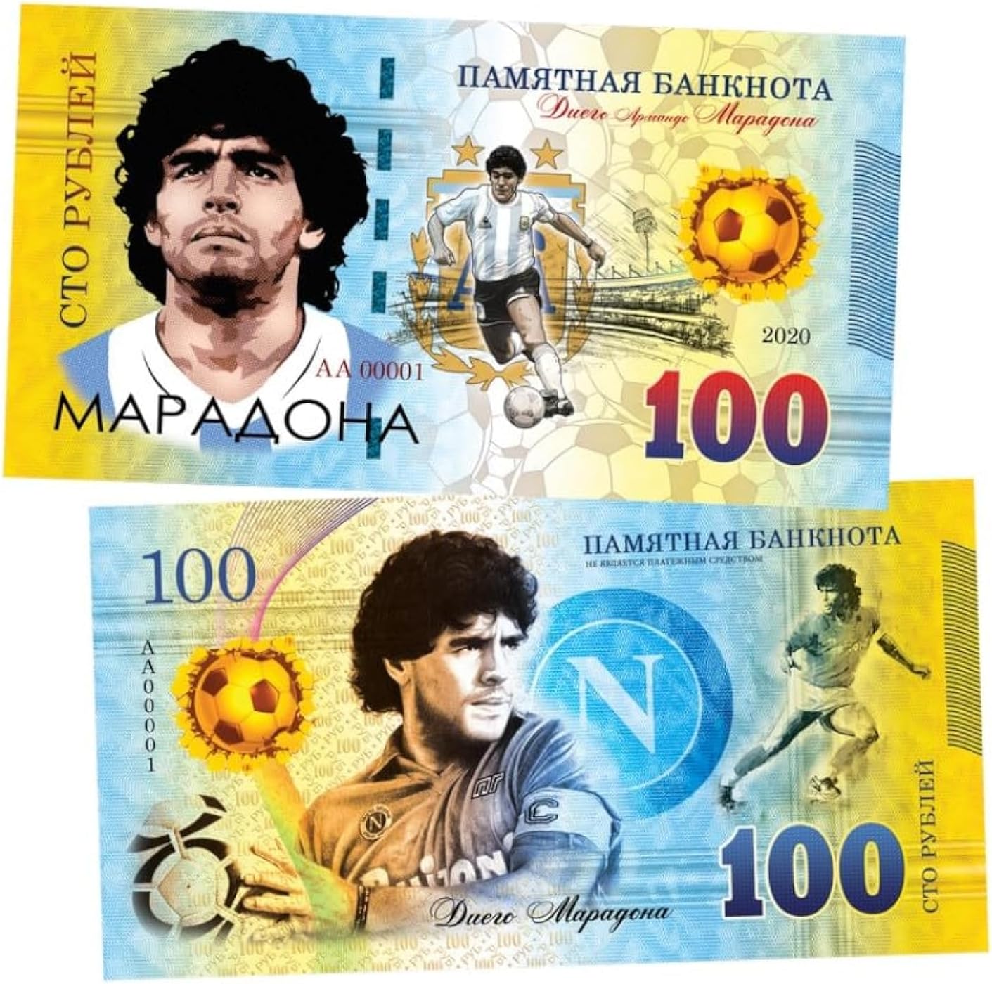 100 Rubles DIEGO Commemorative Banknote/Souvenir Banknote