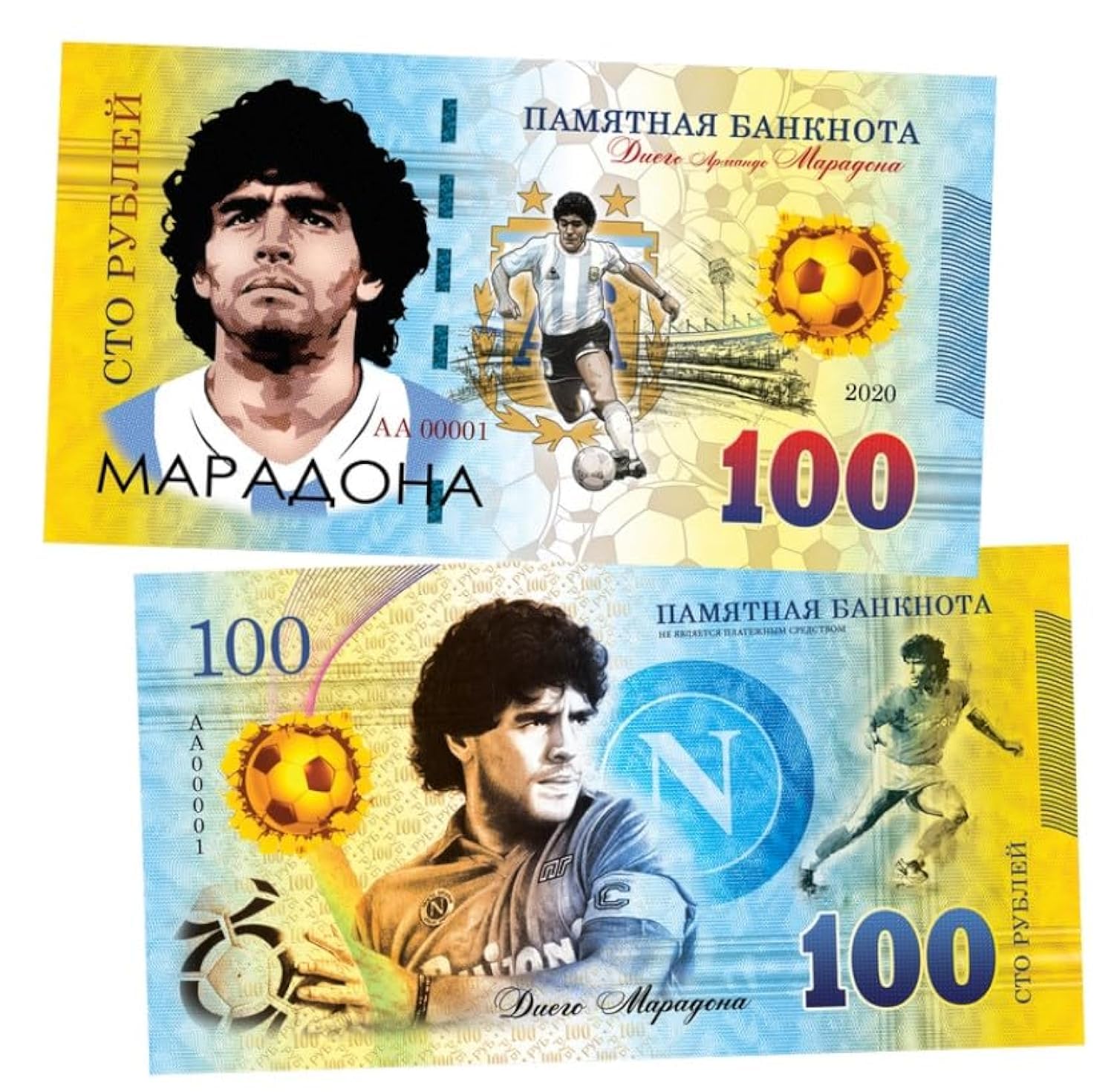 100 Rubles DIEGO Commemorative Banknote/Souvenir Banknote