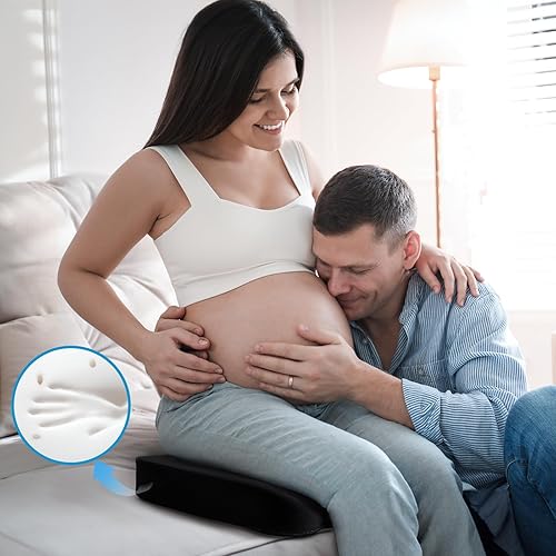 Miniatura 7 de ZIKEE Cojín de asiento de oficina con gel TPE, mejora la ventilación y apoyo cojín de espuma viscoelástica para ciática, espalda, alivio del dolor