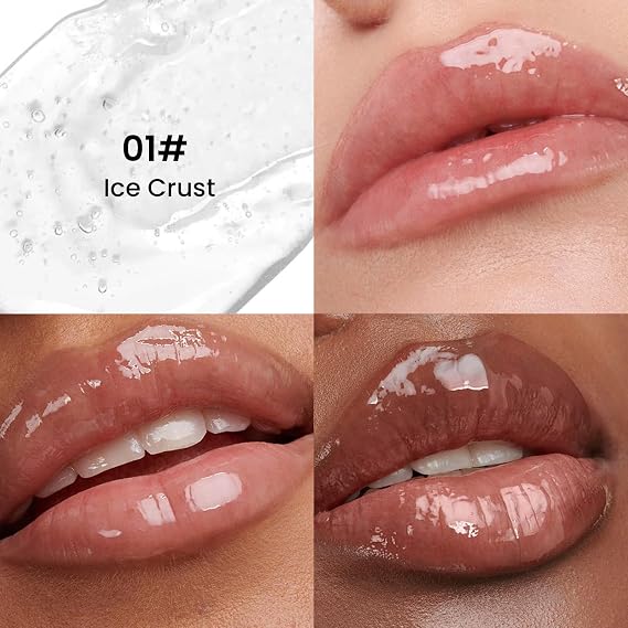 Moisturizing Lip Oil Gloss, Non Sticky Glass Lip Makeup for Juicy Lips | High Shine Finish | Deep Hydration Care | Smooth Plump Look | Lightweight Formula | Long Lasting Comfort