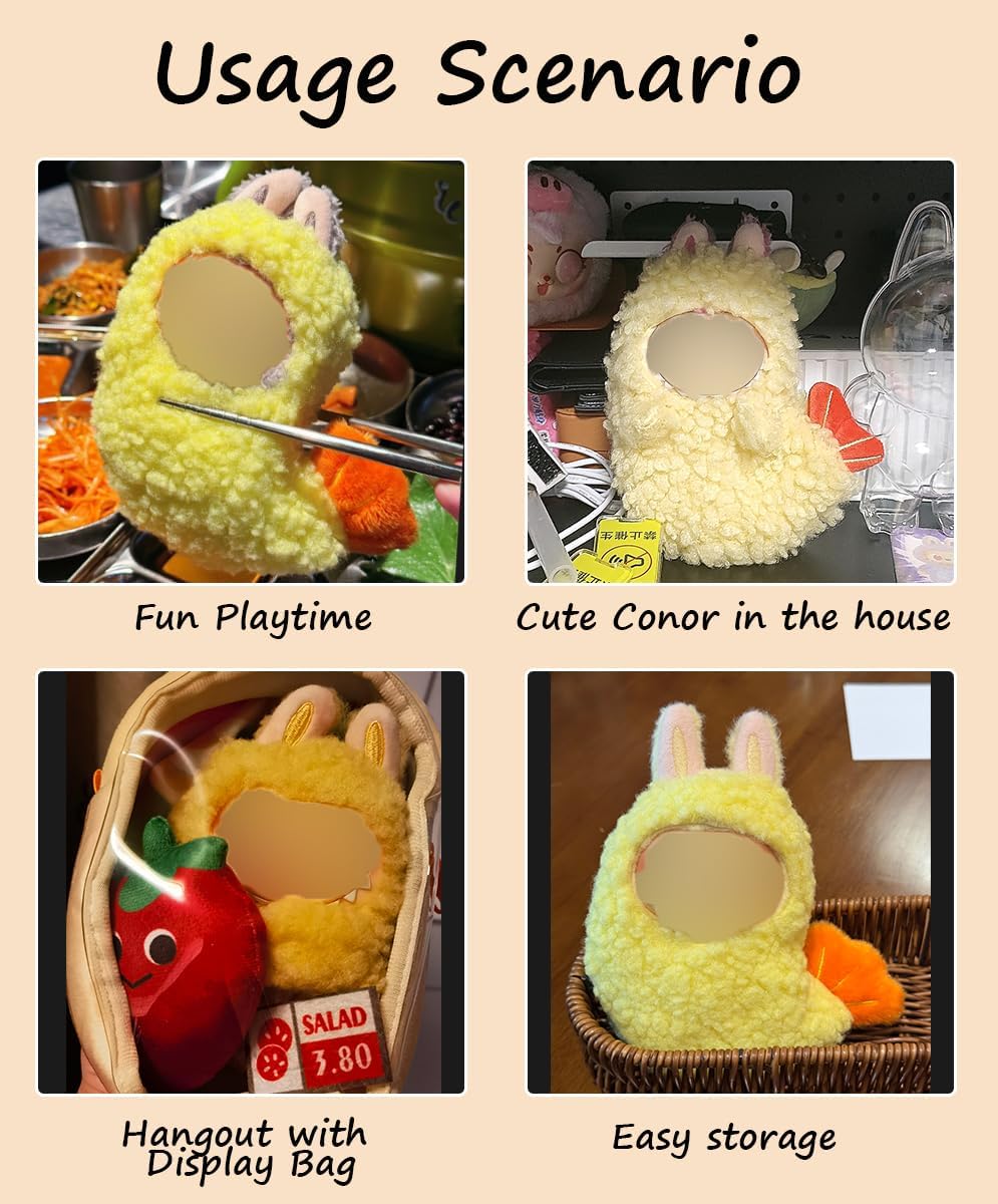 Doll Clothes for 17cm Plush Doll Animal Outfit, Angel Clothing Dinosaur Furry Outfit Dress for Cute Chic Costume Stylish Dress up (cat+Shrimp)