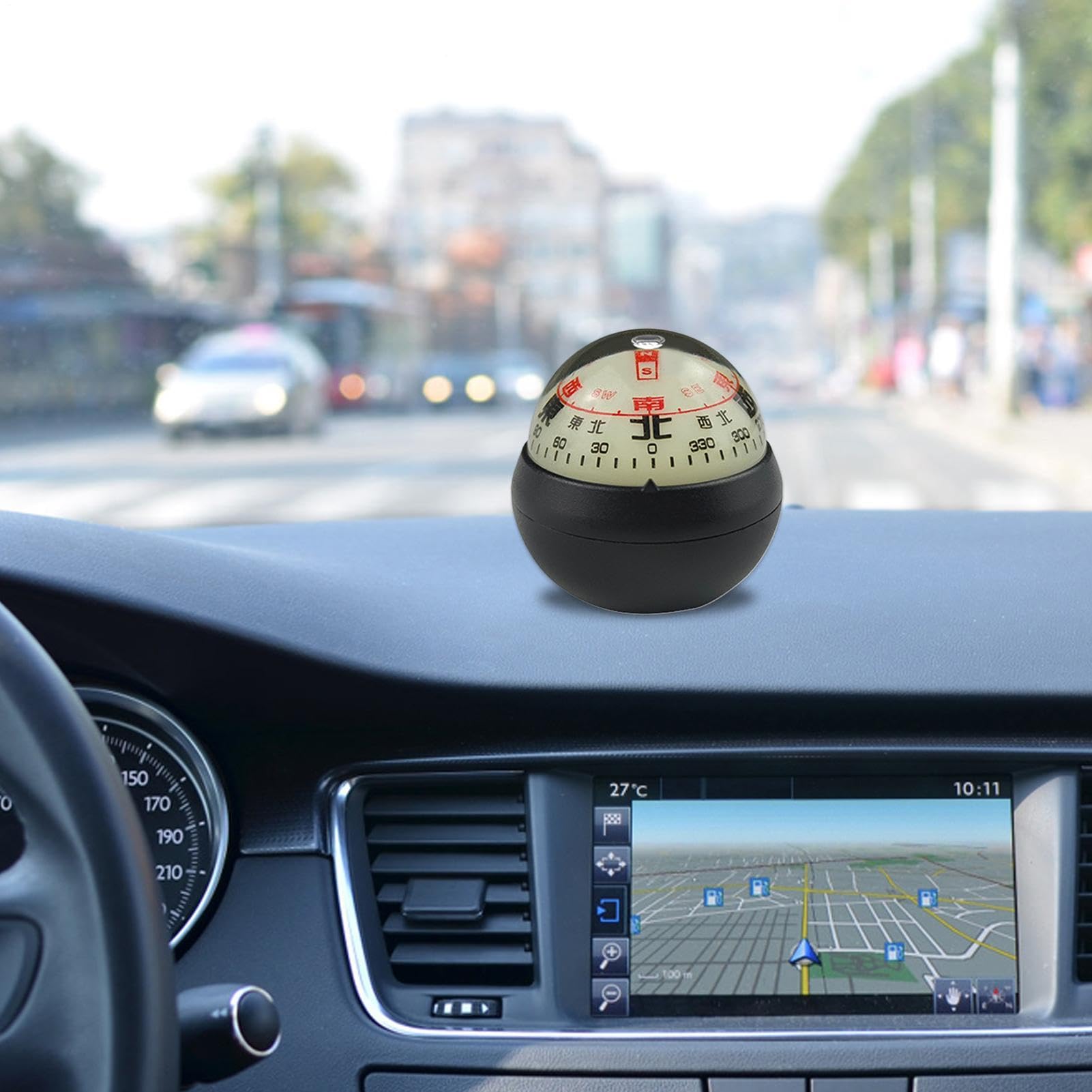 Brújula Esférica para Salpicadero De Coche Doble Luminosa para Orientación | Indicador De Dirección Para Coche Y Para Coches s Navegación Exterior Senderismo Orientación Encontrar