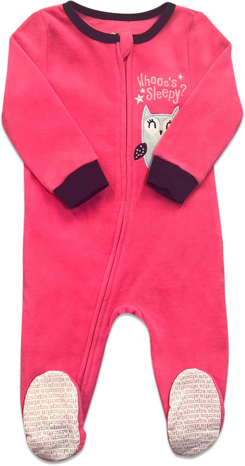 Babys and Toddlers Cozy Fleece Non-Slip Footed, Zip-Front, Blanket Sleepers for Sleep and Play - Pack of 2 - Image 2