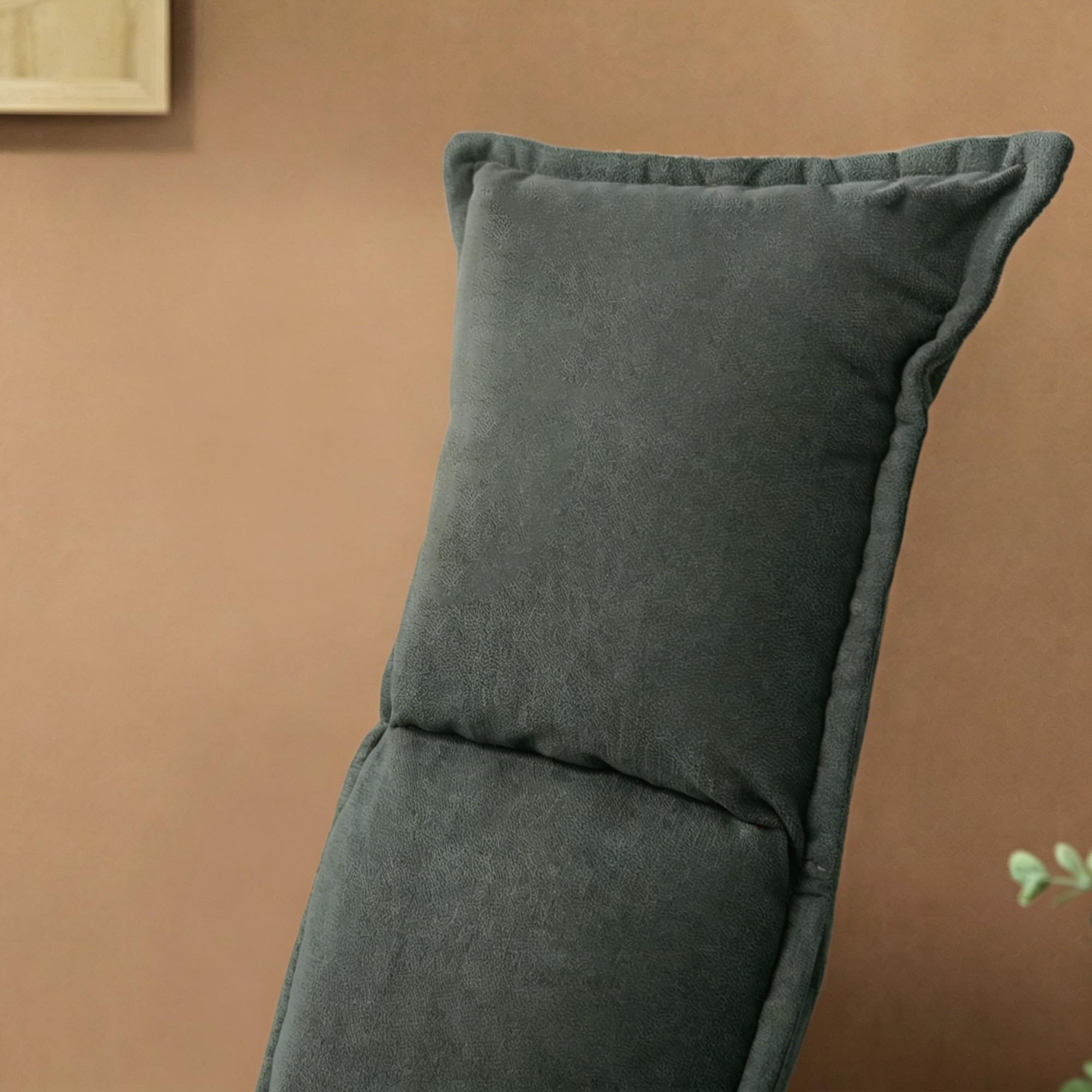HOMCOM Chaise de Sol Pivotante à 360°, Fauteuil Pliable en Velours avec Dossier Réglable 5 Positions, Chaise Méditation Rembourrée pour Salon, Gaming et Lecture, Gris Foncé