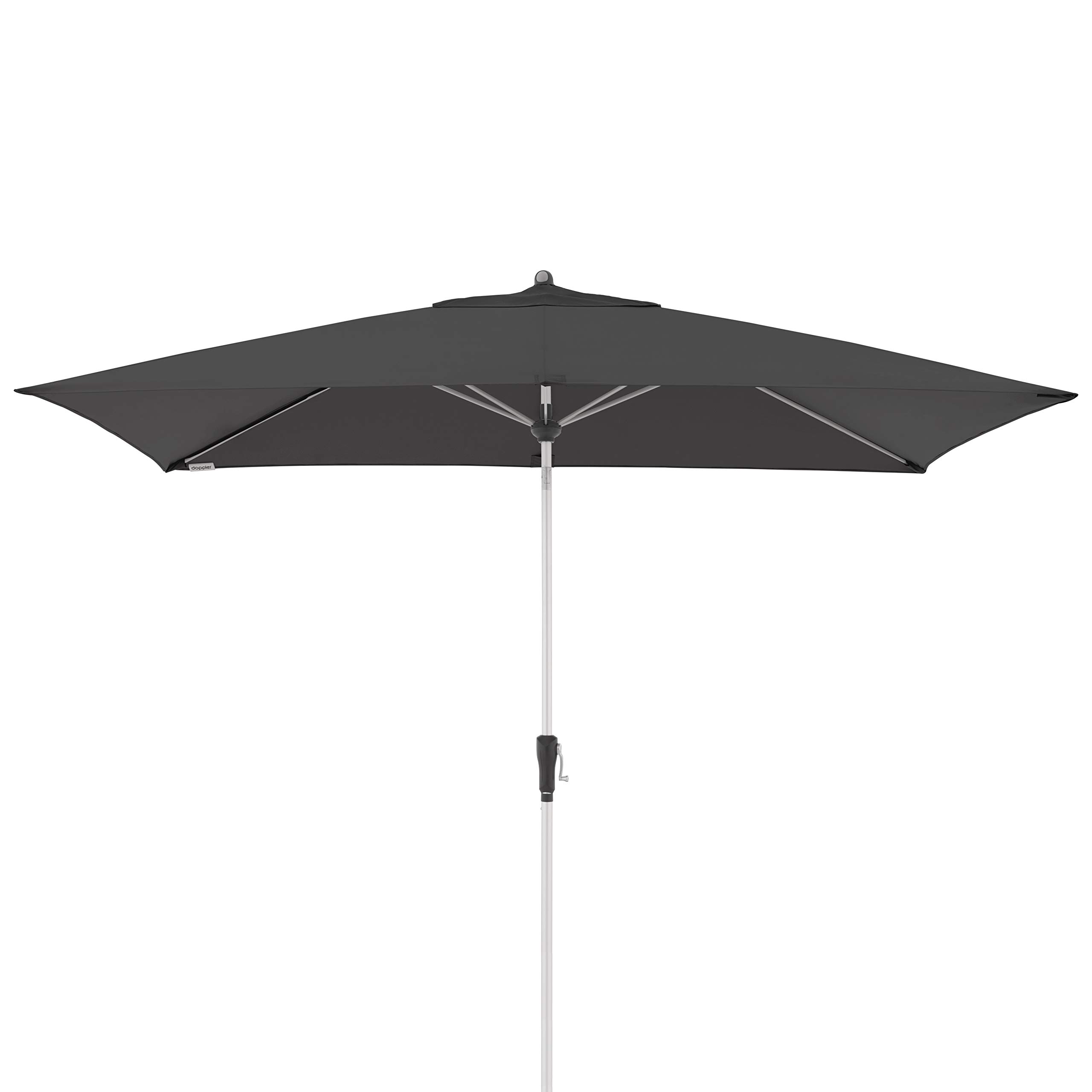 Doppler Aluminiowy parasol przeciwsłoneczny SL-AZ 190 x 290 – prostokątna ochrona przed słońcem na balkon/taras – zginany – 190 x 290 cm – antracyt