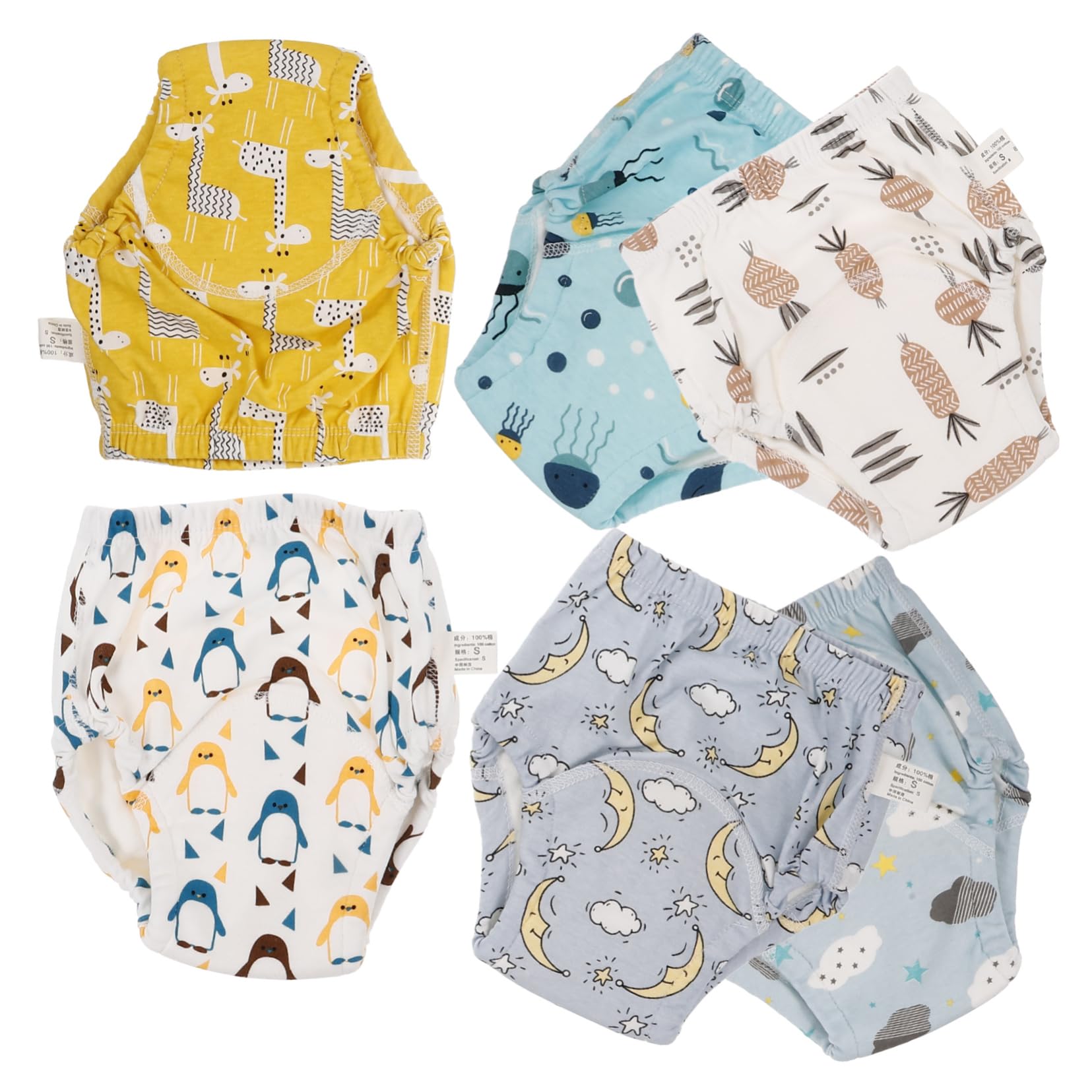 TOYANDONA 3 Ensembles Culottes Apprentissage Garçon Fille Coton Lavables Et Réutilisables Protection Fuites Confort Pour Garçon Et Fille Phase De Propreté 6 Pièces * 3