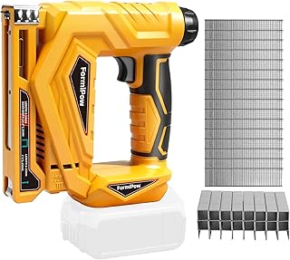 18 Gauge 2 in 1 Brad Nailer/Narrow Crown Stapler for Dewalt 20V Battery, Brushless Cordless Nail Gun with Depth Adjustment & 2000 Fasteners, for Trim Work Small Assembly Projects【No Battery】
