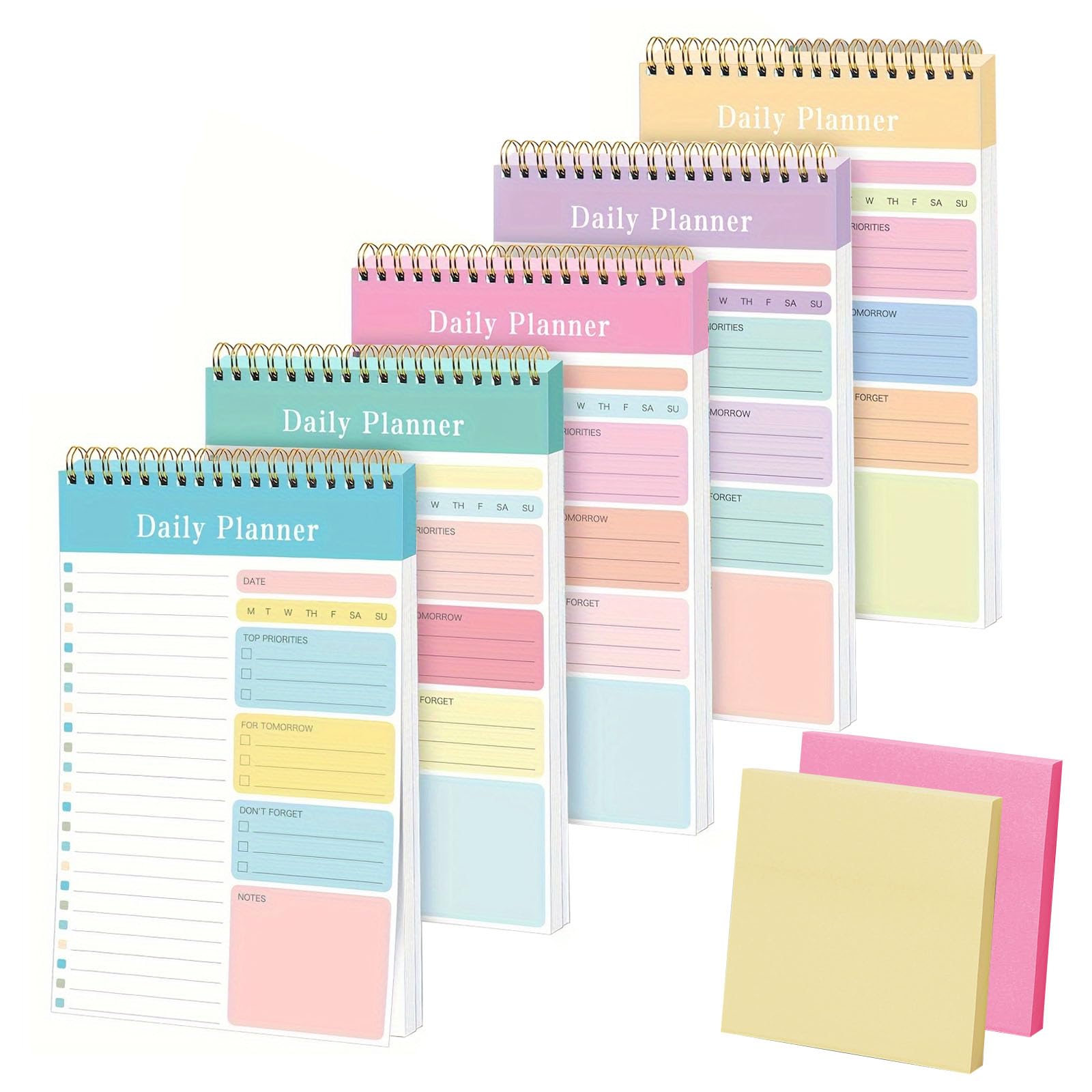 SJDOFU To Do List Pad, 5 Pack A5 Daily Planner Notepad with Sticky Note โ image 1