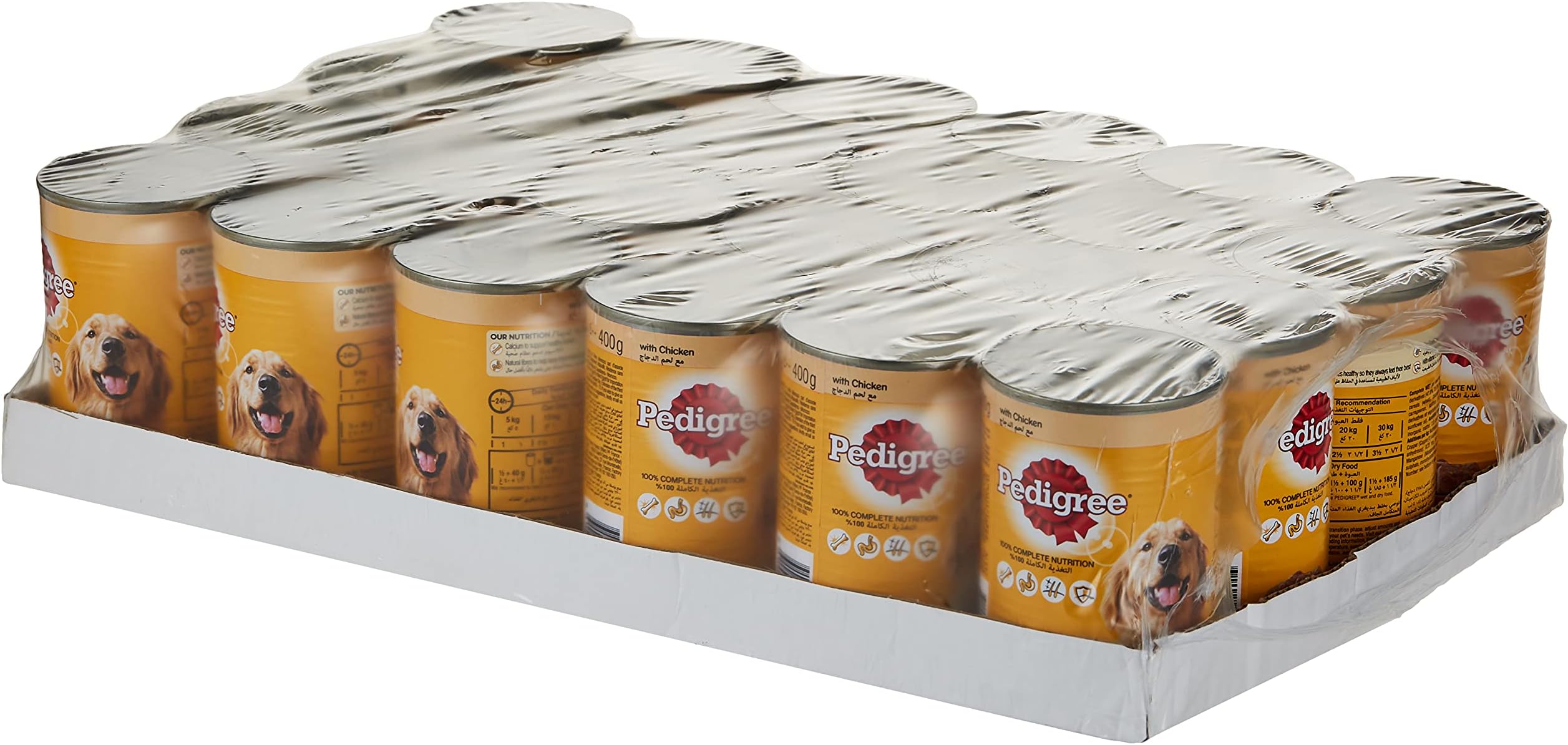 Dog Food, Chicken in Loaf Flavour Dog Food Wet, Pack of 24x400g, Complete & Balanced Dog Wet Food For Adult Dogs