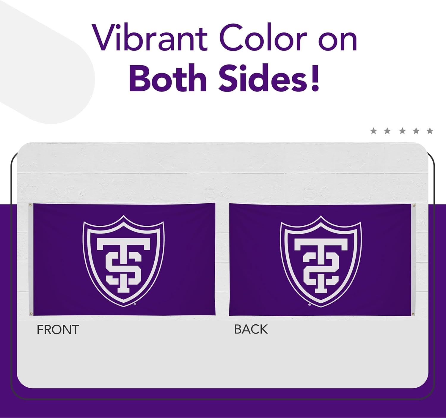 St. Thomas Tommies College Sports Printed Flag - NCAA Licensed - Nylon - Tommies School Banner (Purple, White) (3' x 5')