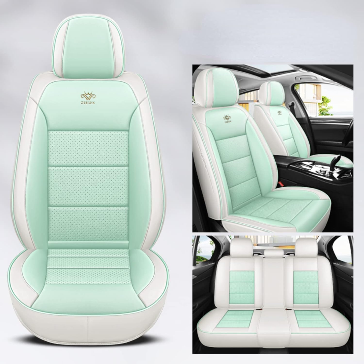 JABBNGD Autositzbezüge Für FIAT 500 - 2-teiliges Set Für Vordersitze