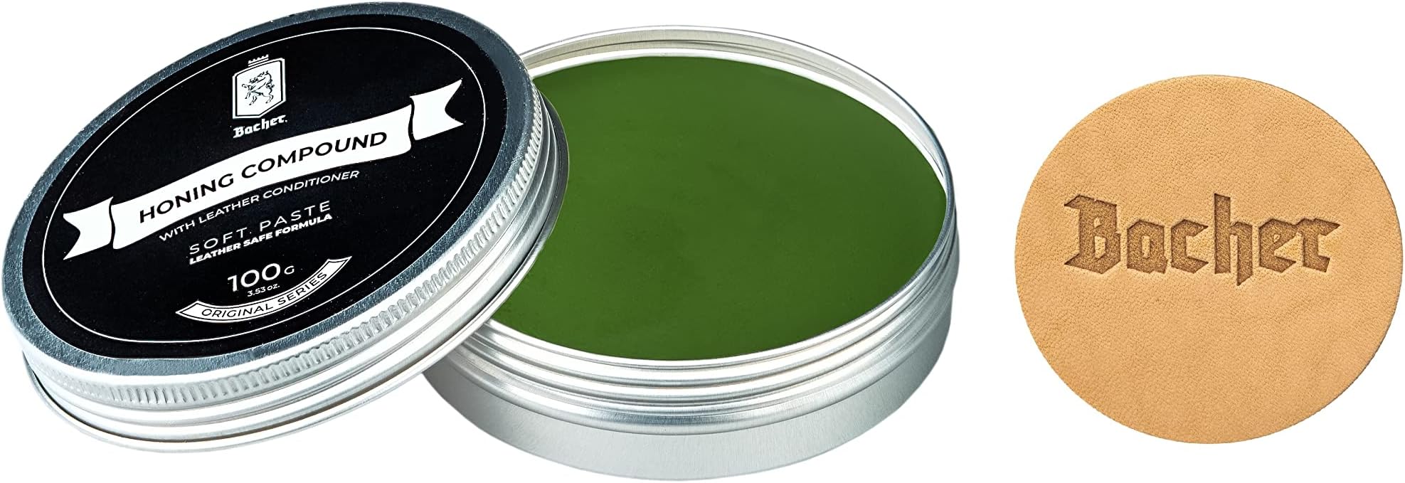 Bacher Stropping Compound 100g - Very Fine - for Knife Sharpening and Polishing - Leather Strop Compound - Set Honing Paste with applicator