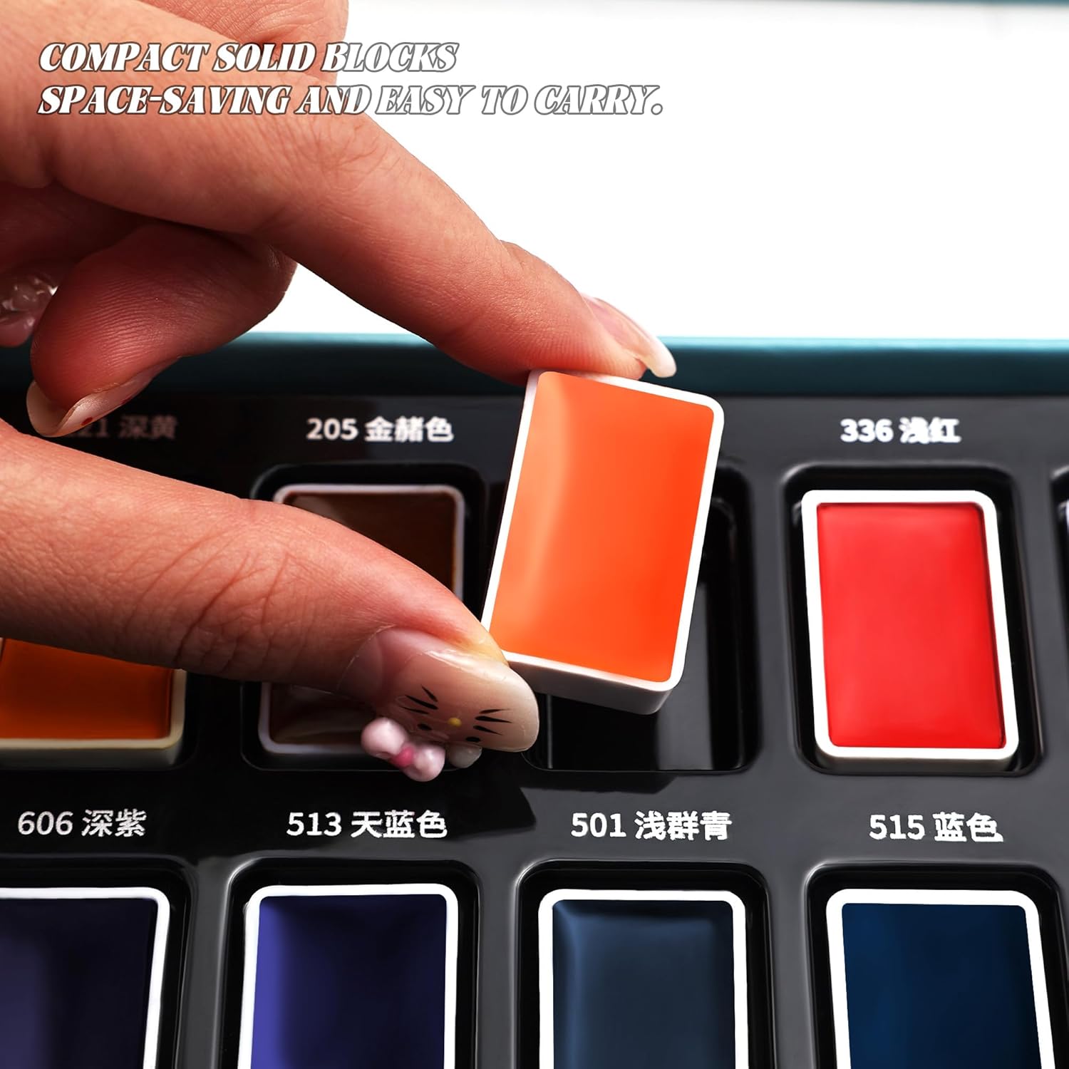 rubens Watercolor Paint Set 24 Colors, Full Pan Solid Artist Watercolors with Removable & Refillable Pans, Highly Pigmented Watercolor, Portable Art Painting Set for Beginner, Artist, Adults