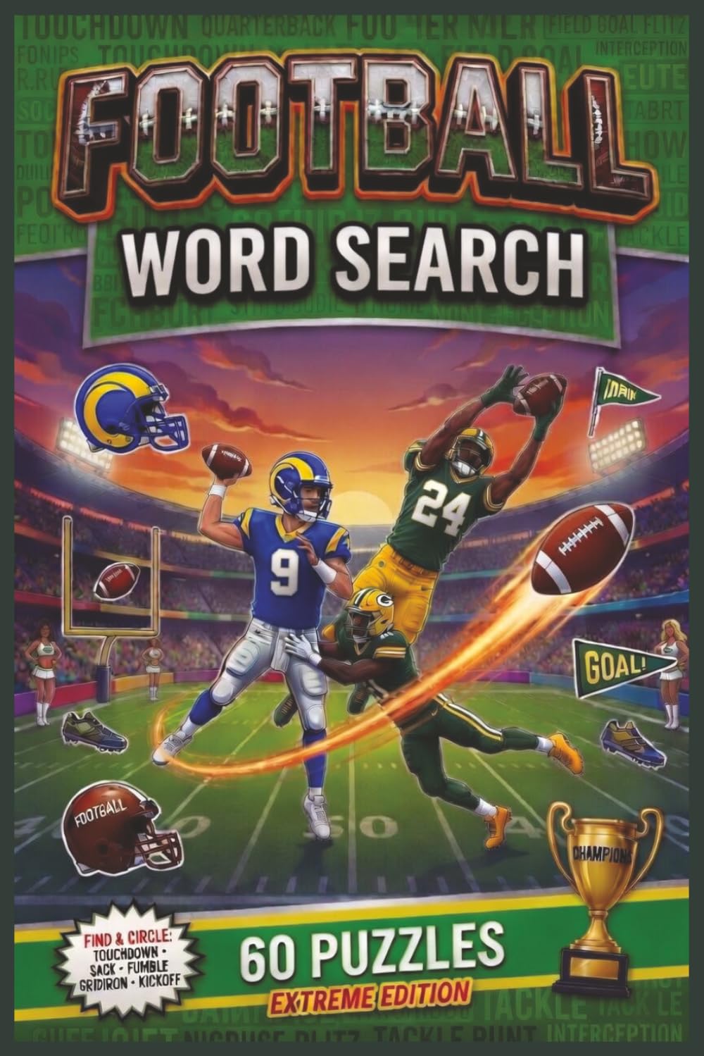 Football Word Search Puzzle Book: Enjoy Easy-to-Read Word Search Puzzles All About Football, Game Strategies, Field Terms & More | 6x9 Book | 60 Fun ... for Vacations, Road Trips & on the Field