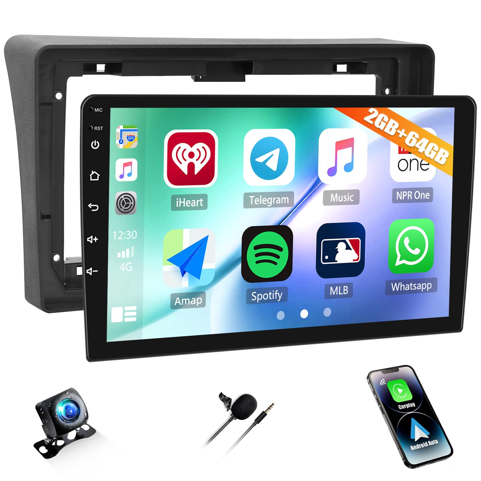 2+64G Car Stereo Radio for Nissan Frontier Pathfinder 2005-2008 with Wireless CarPlay Android Auto, 9" Touch Screen Android 13 Car Radio with GPS