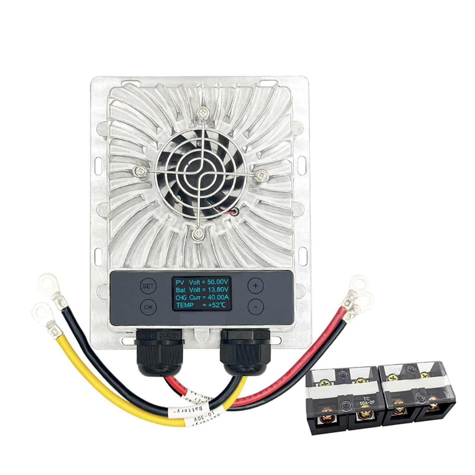 CUDTAPI 600W MPPT Solar Controller 10-30V Volta Adjustable With LCD Display Maximum Power Point Tracking Photovoltaic Step-down