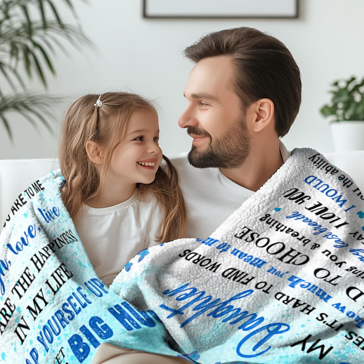 to My Daughter Gift Blanket, Daughter Birthday Gifts from Mom Dad, Gift for Daughter Graduation Wedding Day Soft Throw Blanket 50"x 60" - Image 6