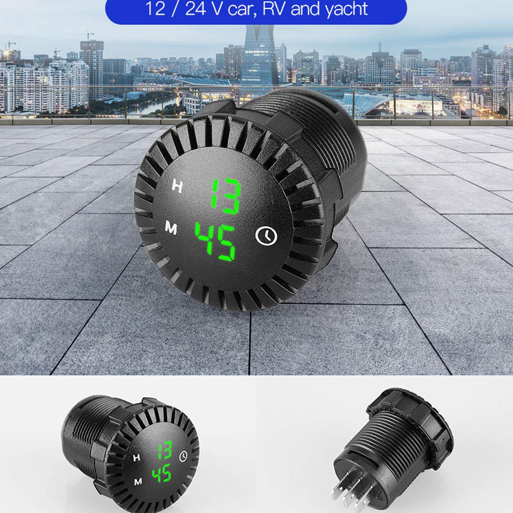 Affichage à LED d'horloge numérique tactile de moto de camion de bateau de voiture des véhicules à moteur de Buwei 12V / 24V