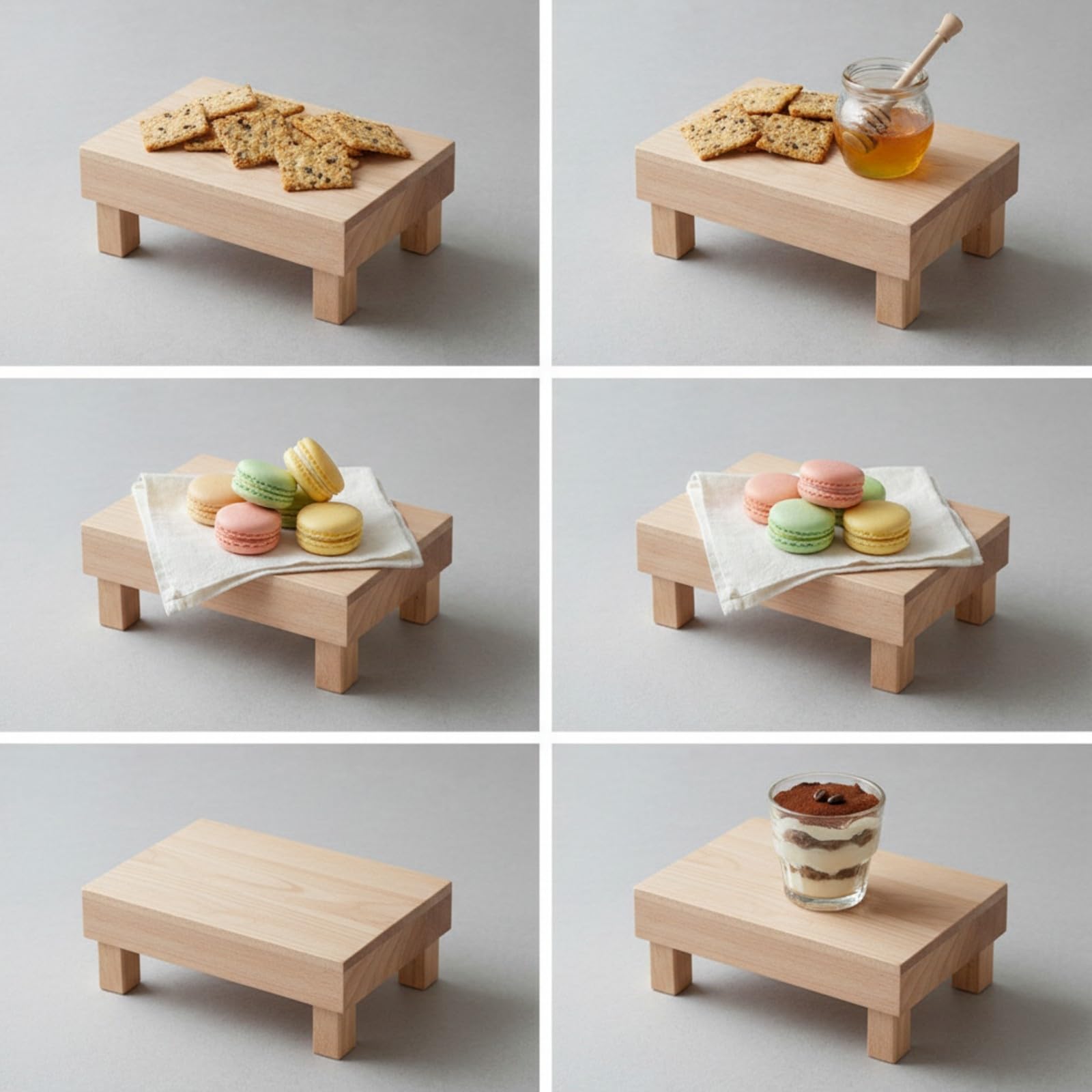 MagiDeal Support Présentation En Bois Élégant | Surélevé, Rehausseur En Bois, pr Réception , S