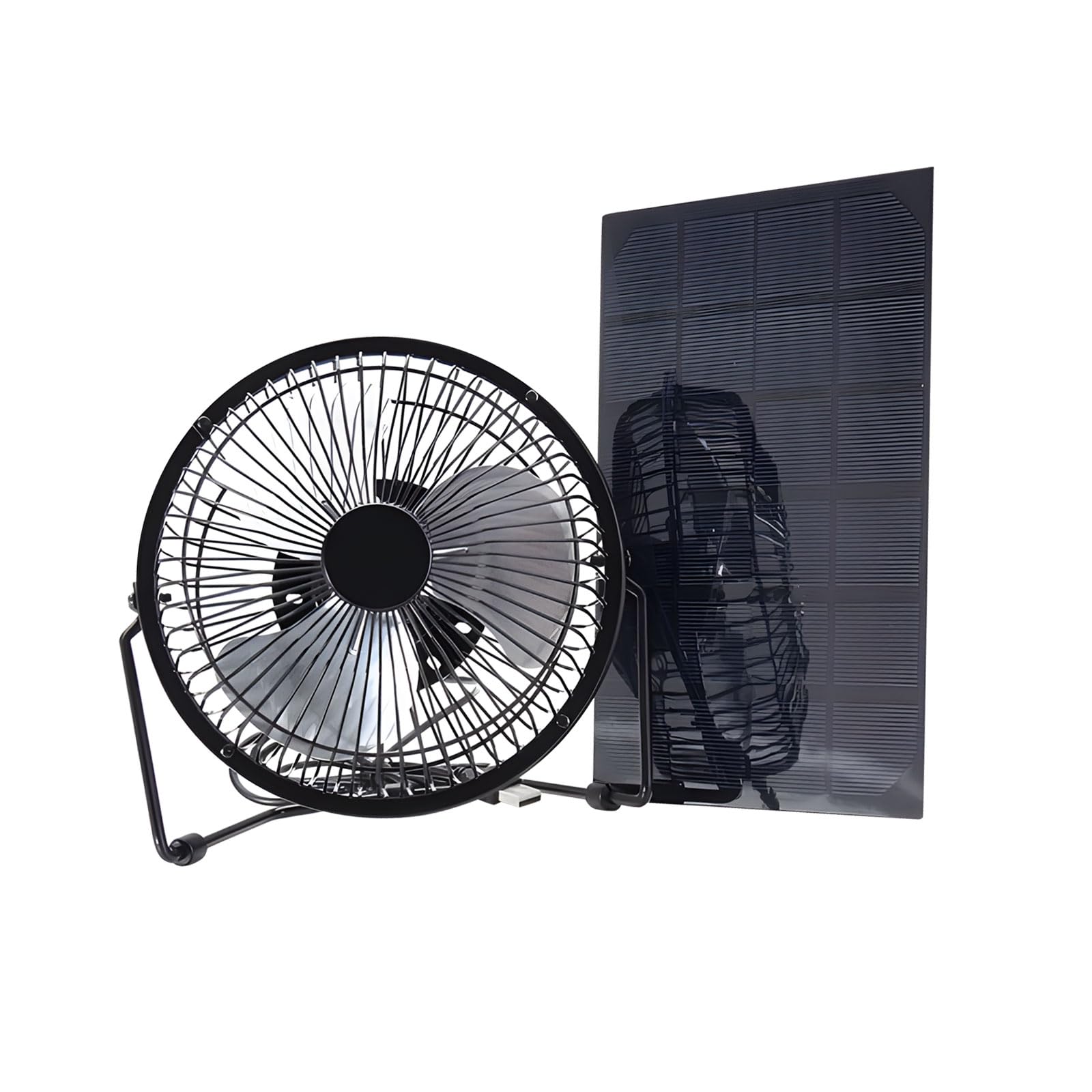 Greabuy Tragbarer 20,3 cm Solar-Lüfter mit 5,5 W effizientem Panel für Outdoor-Abenteuer, Heimgebrauch, Solarventilator