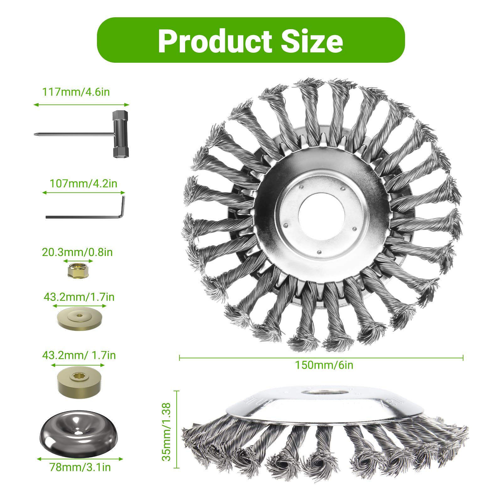 Brosse à Mauvaises Herbes, Débroussailleuse En Nylon, Brosse à Mauvaises Herbes Pour