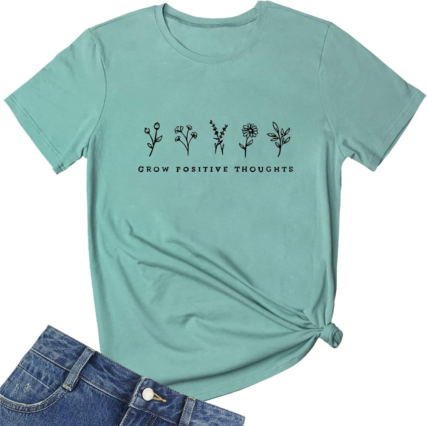 BLACKMYTH Women Cute Graphic T Shirts Summer Tops