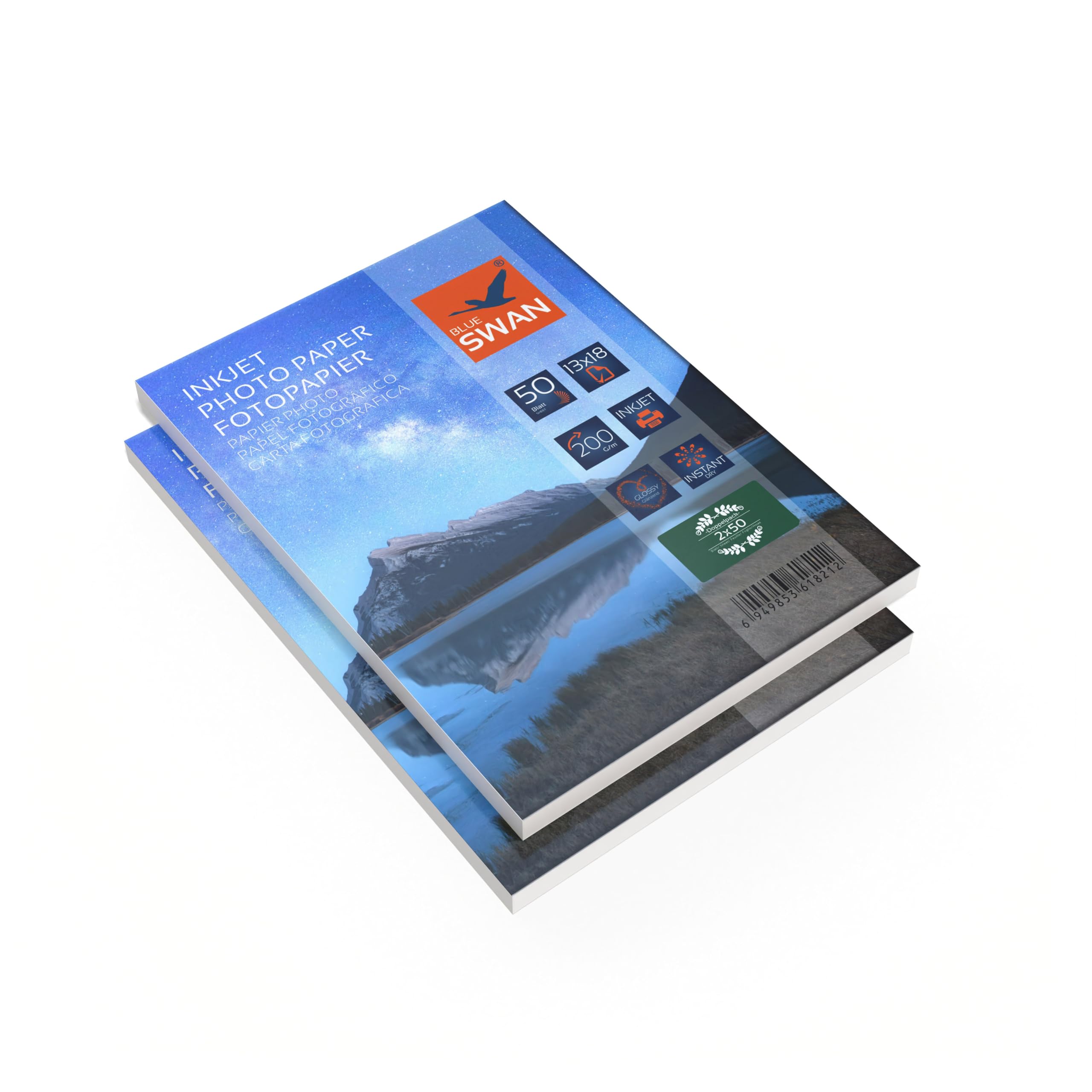 Carta Fotografica Lucida Blue Swan 13x18 Cm - 200 Gsm, 100 Fogli, Alta Risoluzione - Foto 8