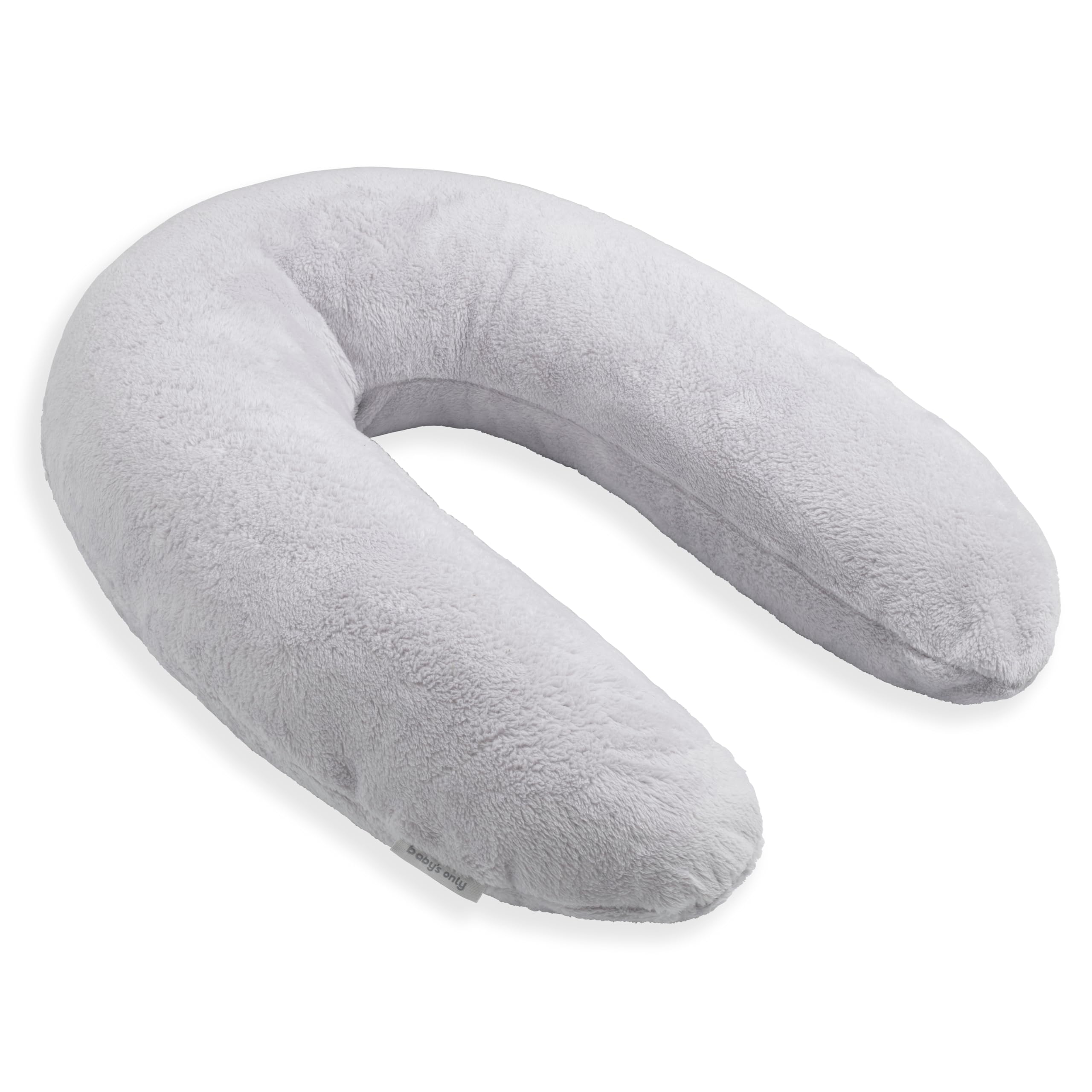 Baby's Only - Stillkissen XXL Cozy - Schwangerschaftskissen zum Schlafen - Seitenschläferkissen mit Bezug - Plüschmond Komfortkissen Erwachsene - Dusty Grey - 160 cm