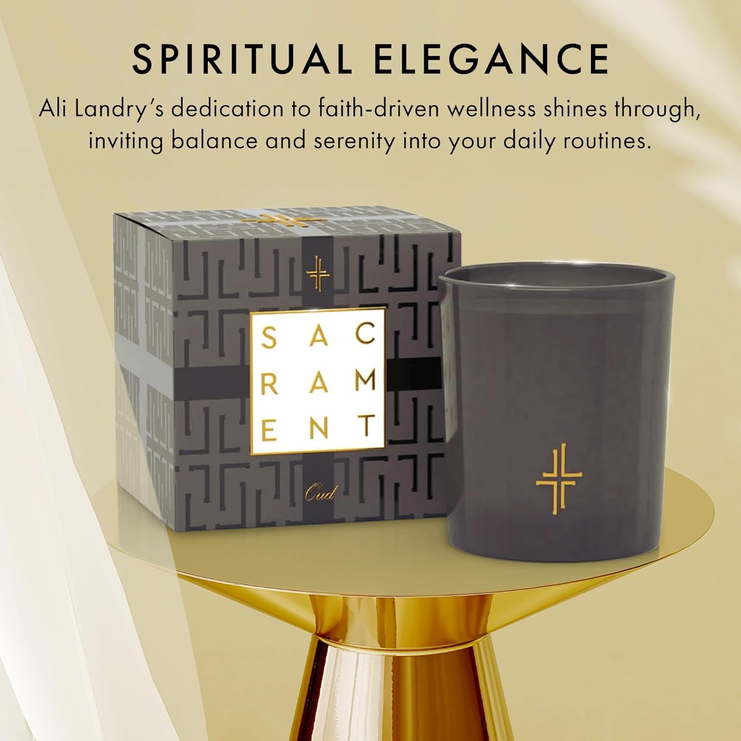 SAINT X Ali Landry Sacrament Scented Candle - Oud, Jasmine, & Vanilla Soy Coconut Aromatherapy Candle - Long-Lasting 80-Hour Burn Time - Decorative, Relaxing, Fragrant Home Decor & Gift - Image 6