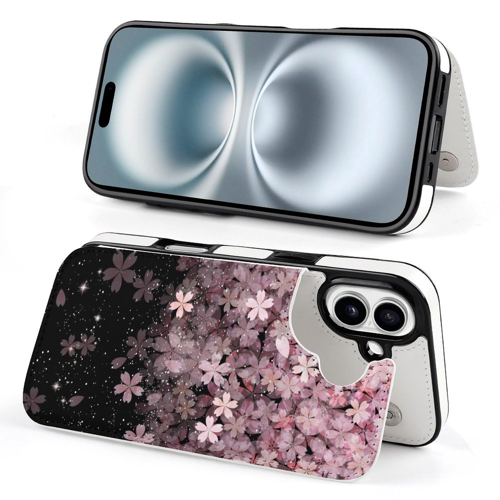 Amazon.co.jp: IPhone16 ケース 手帳型 さくら 桜柄 iPhone 16 Plus