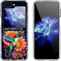 Vista 25 de Carcasa rígida para Samsung Galaxy Z Flip 5, funda protectora rígida a prueba de golpes para Samsung Galaxy Z Flip 5, diseño de mandala morado