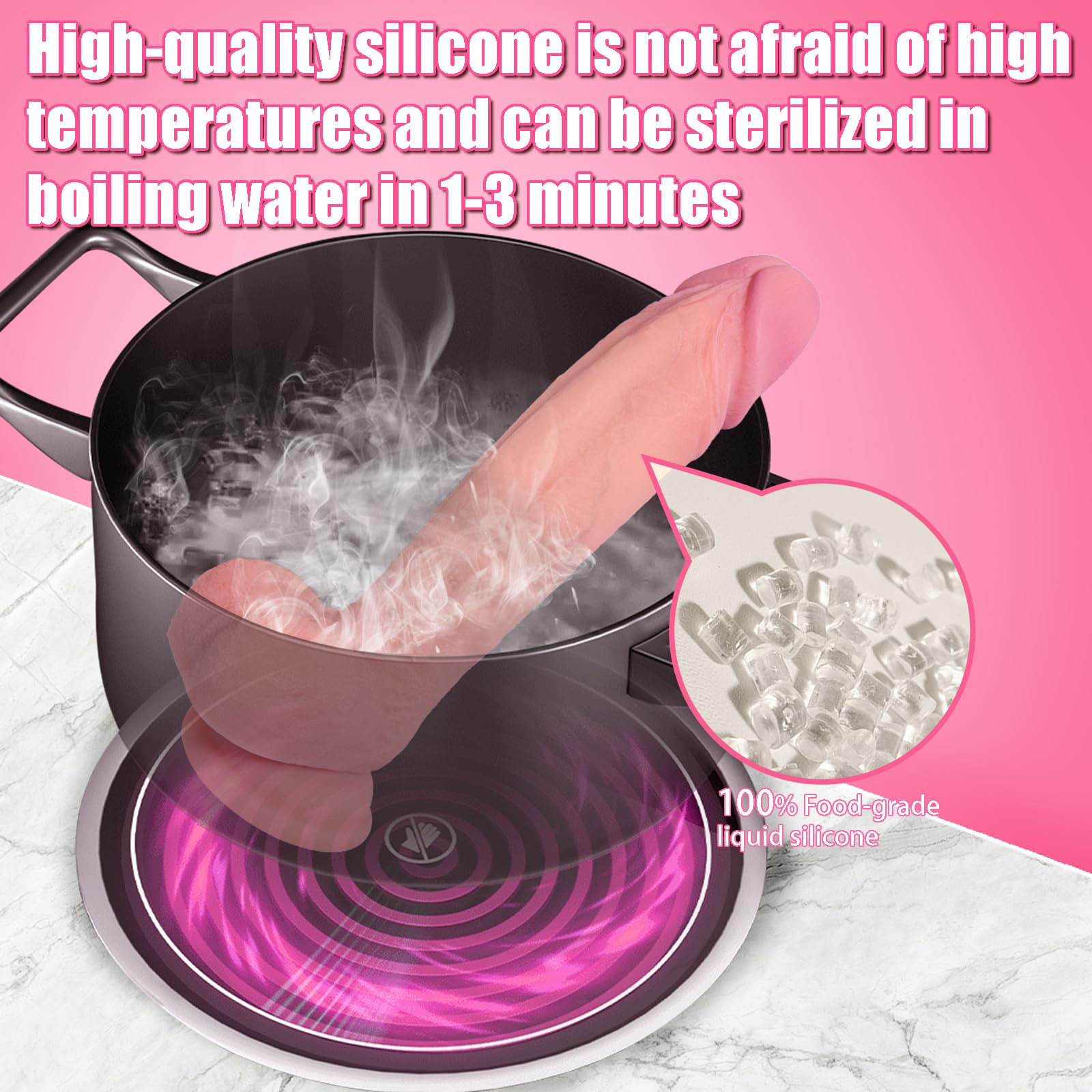 8 Inch Realistic Soft Dildo, Real Skin Feels Silicone Anal Dildos with Strong Suction Cup, Beginner G-spot Dildo Sex Toys for Women and Men.100% Food Silicone Materials Lifelike Penis