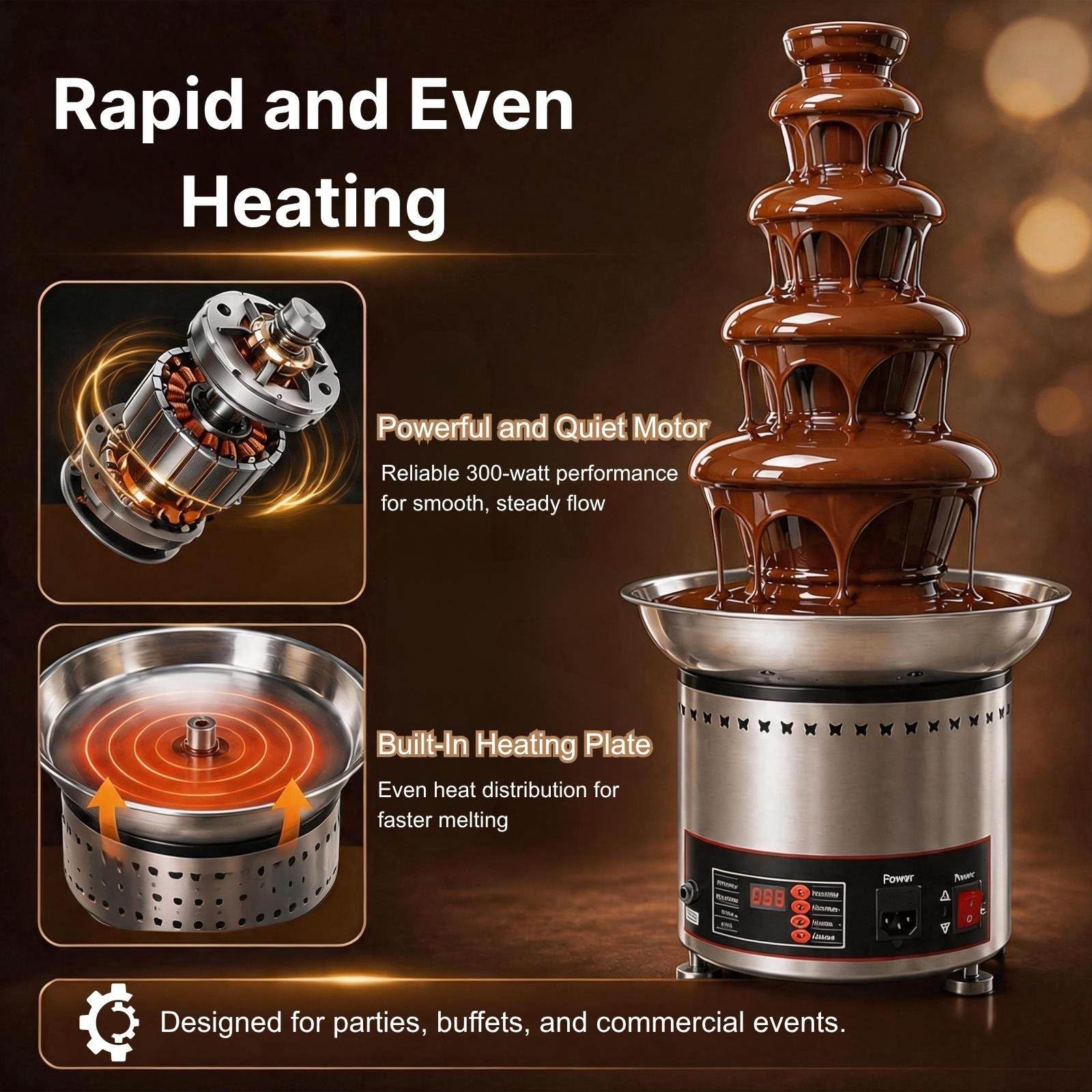 Máquina Comercial de Fuente de Chocolate 6Tier