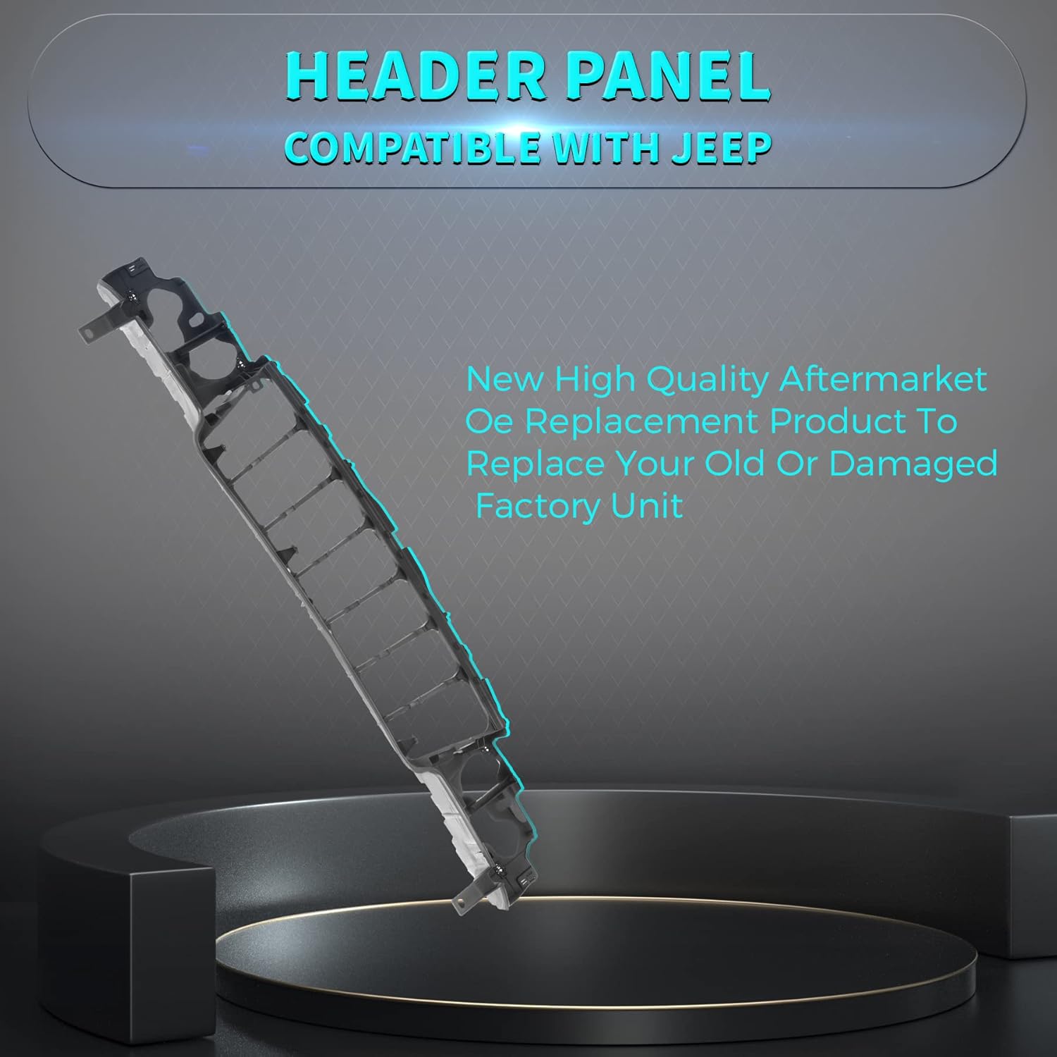 Replacement Parts Front Header Panel Plastic Compatible With Grand Cherokee1999 2000 2001 2002 2003 Fits 55155498 CH1220116