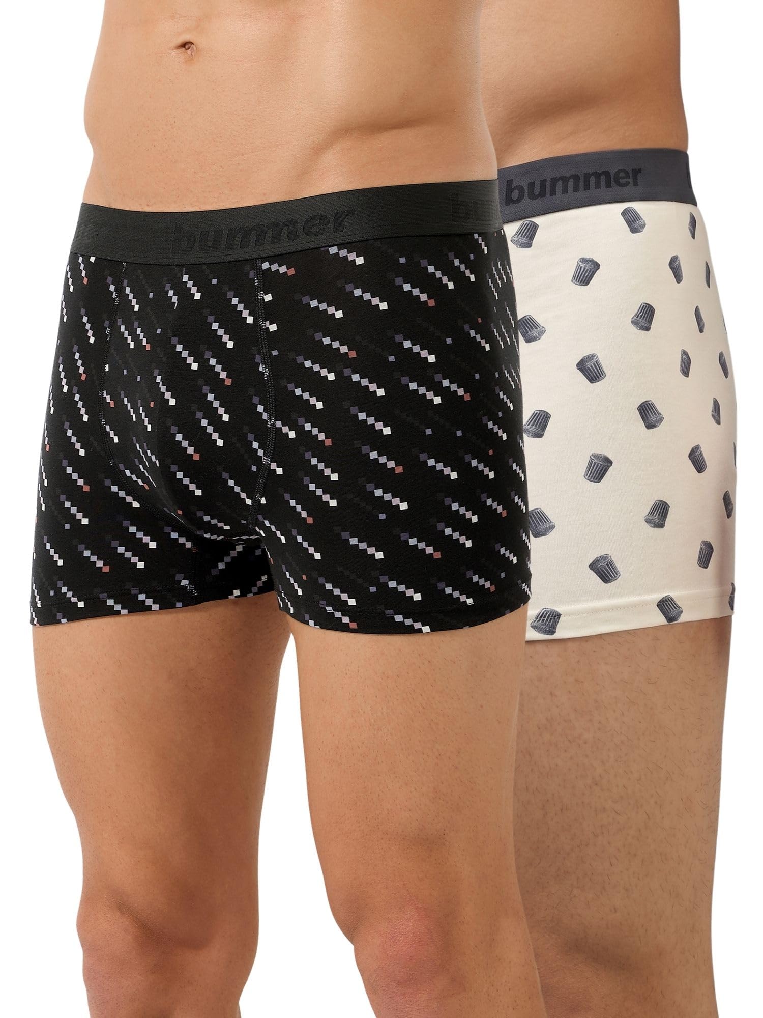 bummer Men’s Premium Cotton Underwear | Fine Combed Cotton with Elastane for Stretch | Ultra Breathable Innerwear | Soft Fabric & No-Roll Waistband | Printed Trunks & Inner Combo for Men-picture-52