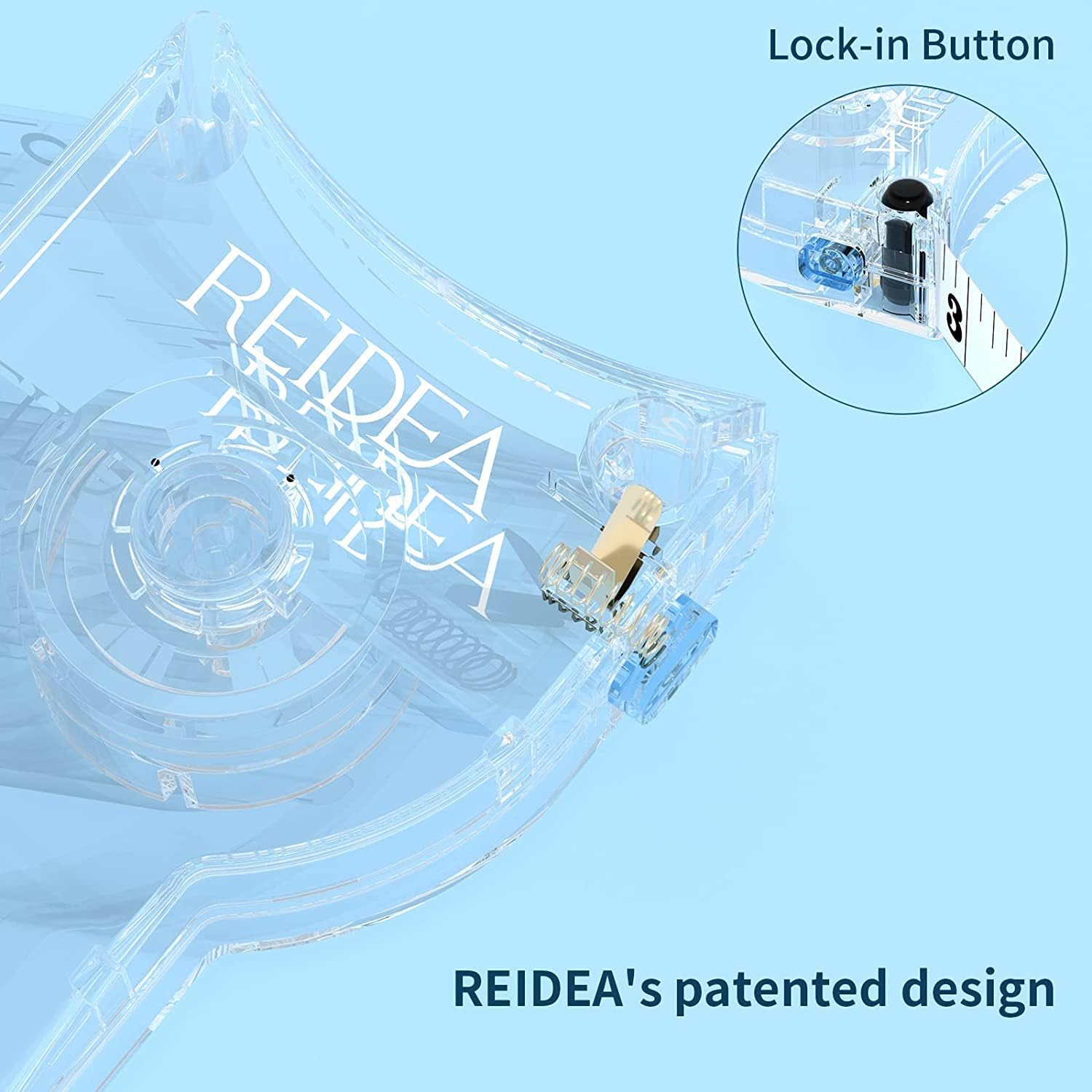 Body Tape Measure 60in with Clip-n-Lock & Eject (Pop Up Release) Button & Rebound Buckle, Ergonomic and Portable Design, 60inch/150cm, Upgraded Version, REIDEA M2, Black
