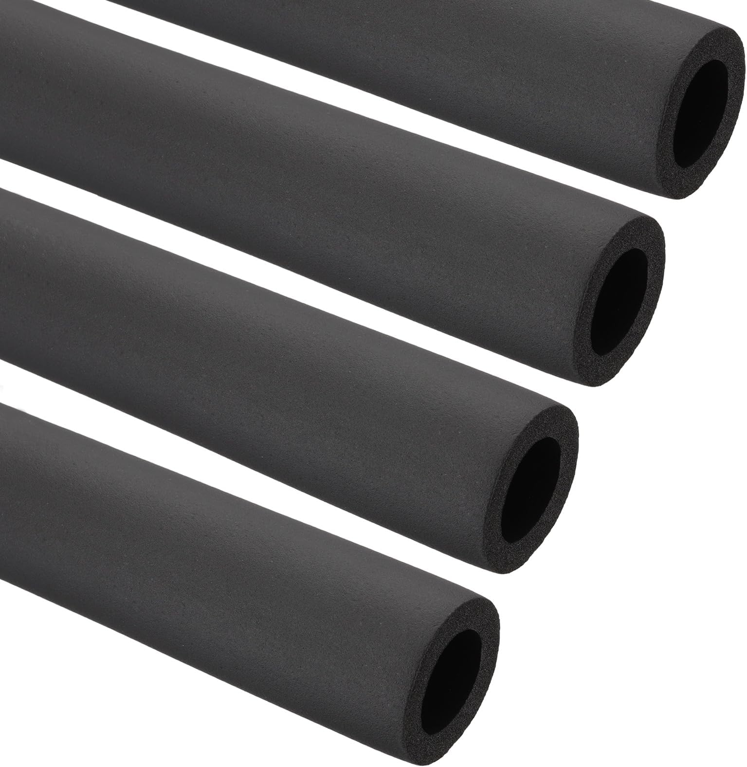 PATIKIL 1"(25mm) ID x 6Ft Pipe Insulation Foam Tube, 4Pcs Pipe Cover Wrap Roll Bar Padding Tubing for Handle Grip HVAC Outdoor Air Conditioner Units, Black
