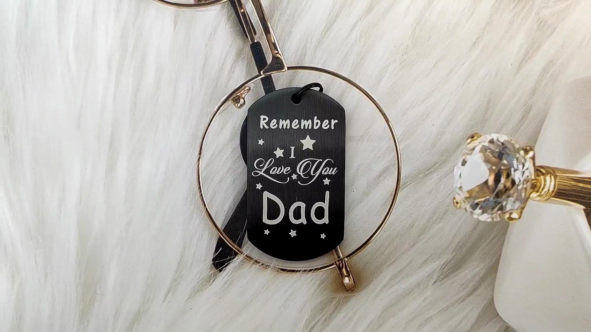 Amazon.com: Resdink Dad Fathers Day Keychain from Daughter - Happy