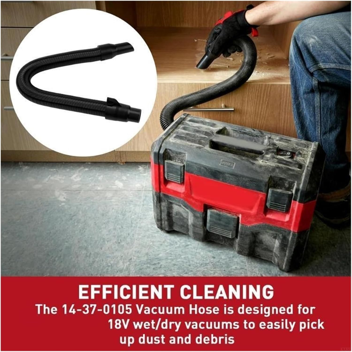 Replacement Vacuum Hose 18V 28V Wet Dry Vacuums Model 14-37-0105 14-37-0016 Flexible KXRE