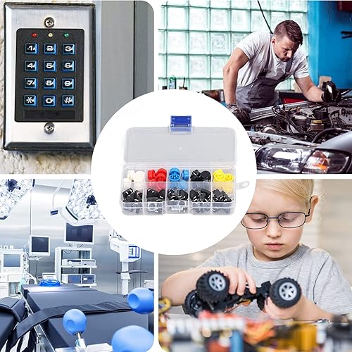 Miniatura 2 de Juego de 25 piezas de interruptor táctil táctil momentáneo multicolor interruptor táctil redondo 0.472x0.472x0.287 in 4 pin Micro interruptor táctil